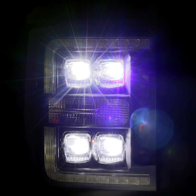 AlphaRex 11-16 Ford Super Duty NOVA-Series LED Projector Headlights Alpha-Black