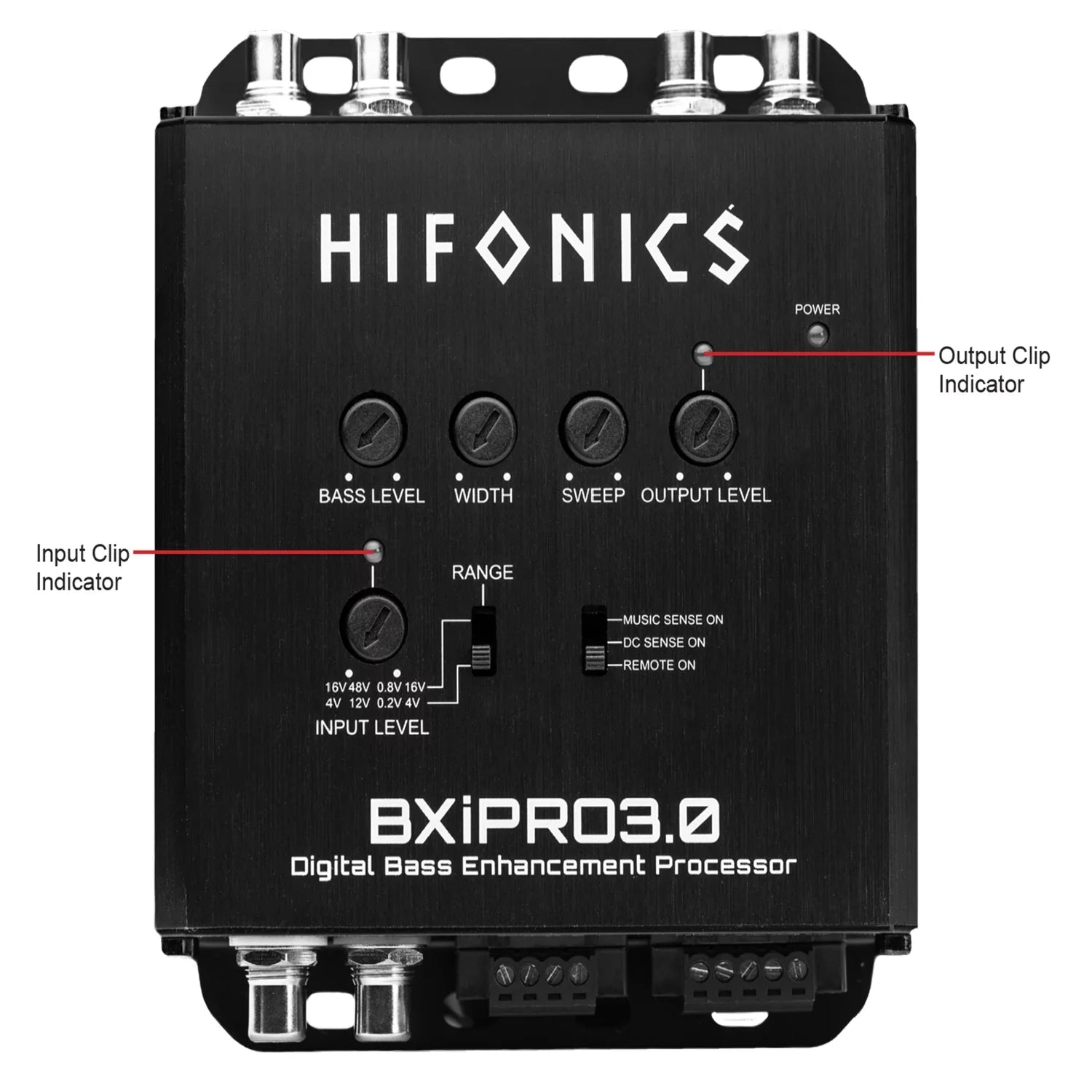 Hifonics BXiPRO3.0 Digital Bass Enhancement Processor with Dash-Mount Remote