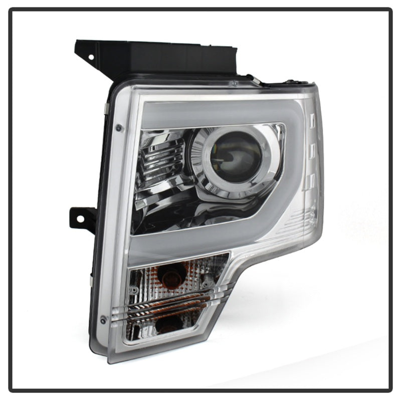 Spyder Ford F150 13-14 Projector Factory Xenon Model- Light Bar DRL Chrm PRO-YD-FF15013-LBDRL-HID-C