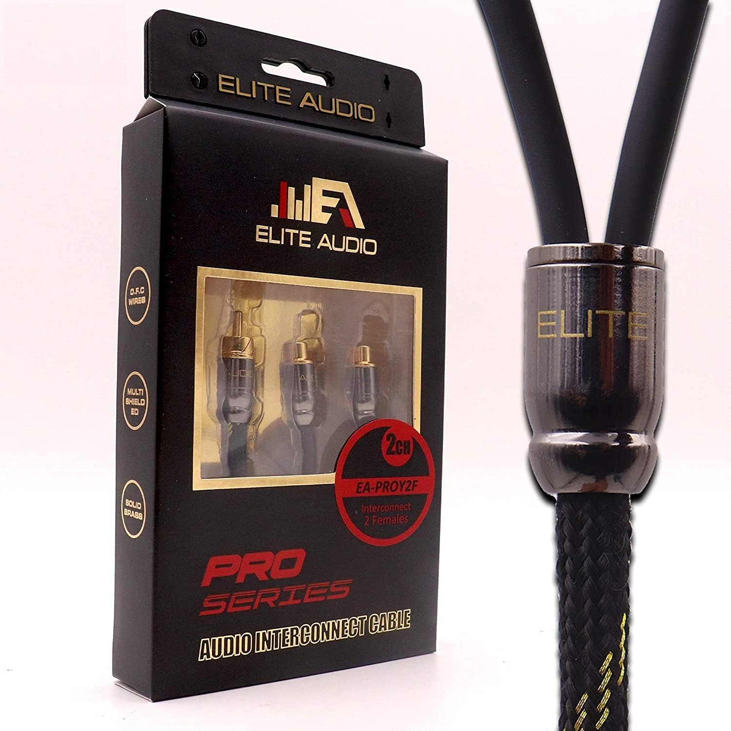 Elite Audio Pro Series RCA Cable Y-Adapter - Single male to Dual Female