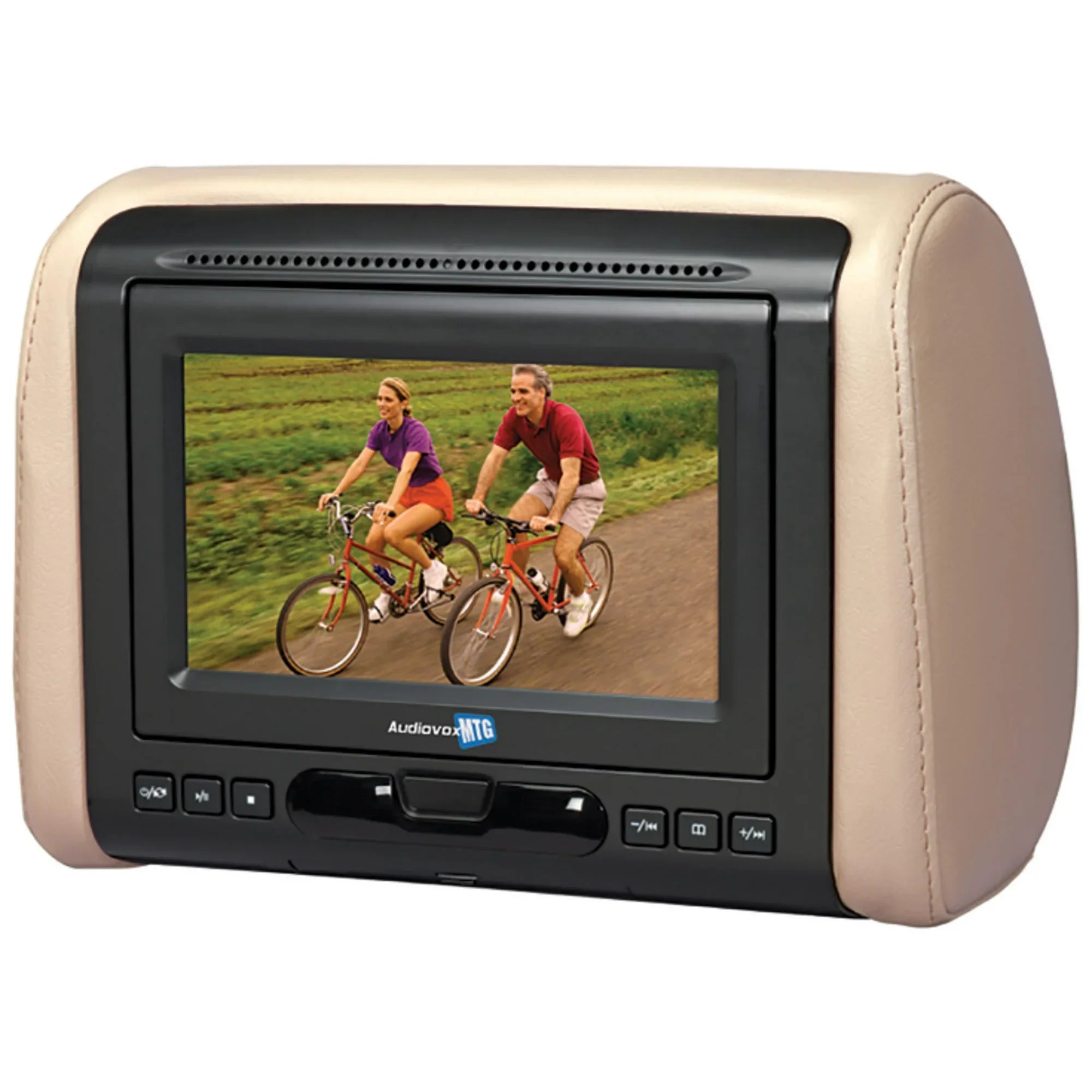 Audiovox MTGHRM1 7” Headrest Monitor system, Shale, Pewter and Black covers included