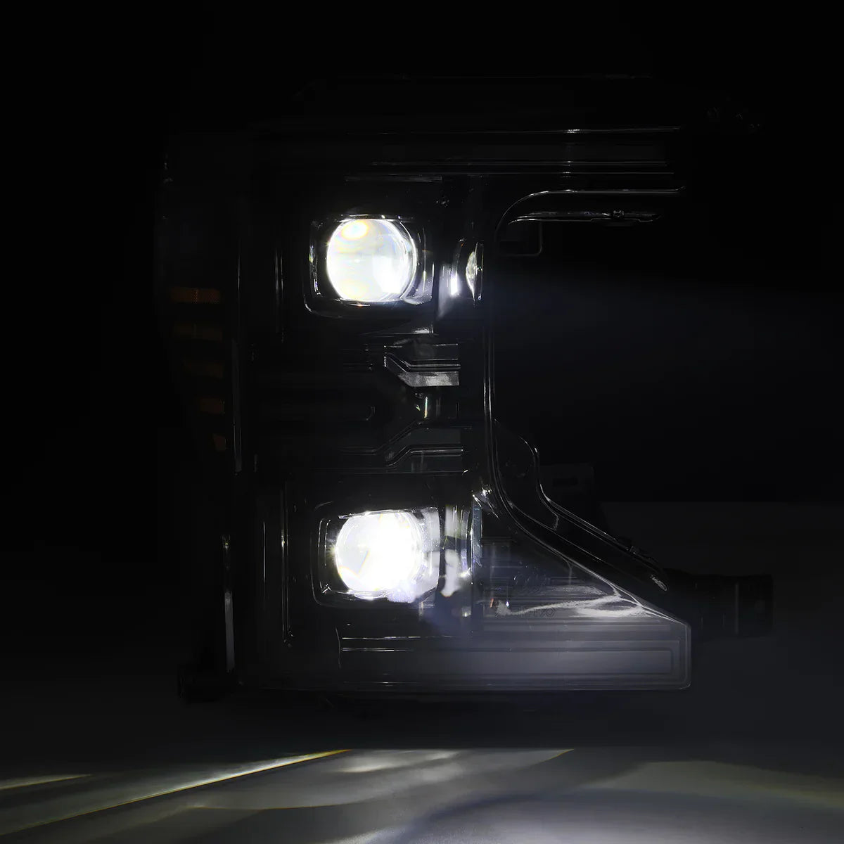 AlphaRex 20-22 Ford Super Duty LUXX-Series LED Projector Headlights Alpha Black