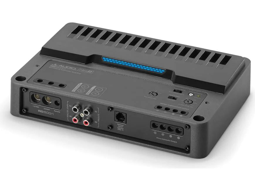 JL Audio RD500/1 Mono subwoofer amplifier — 500 watts RMS x 1 at 2 ohms