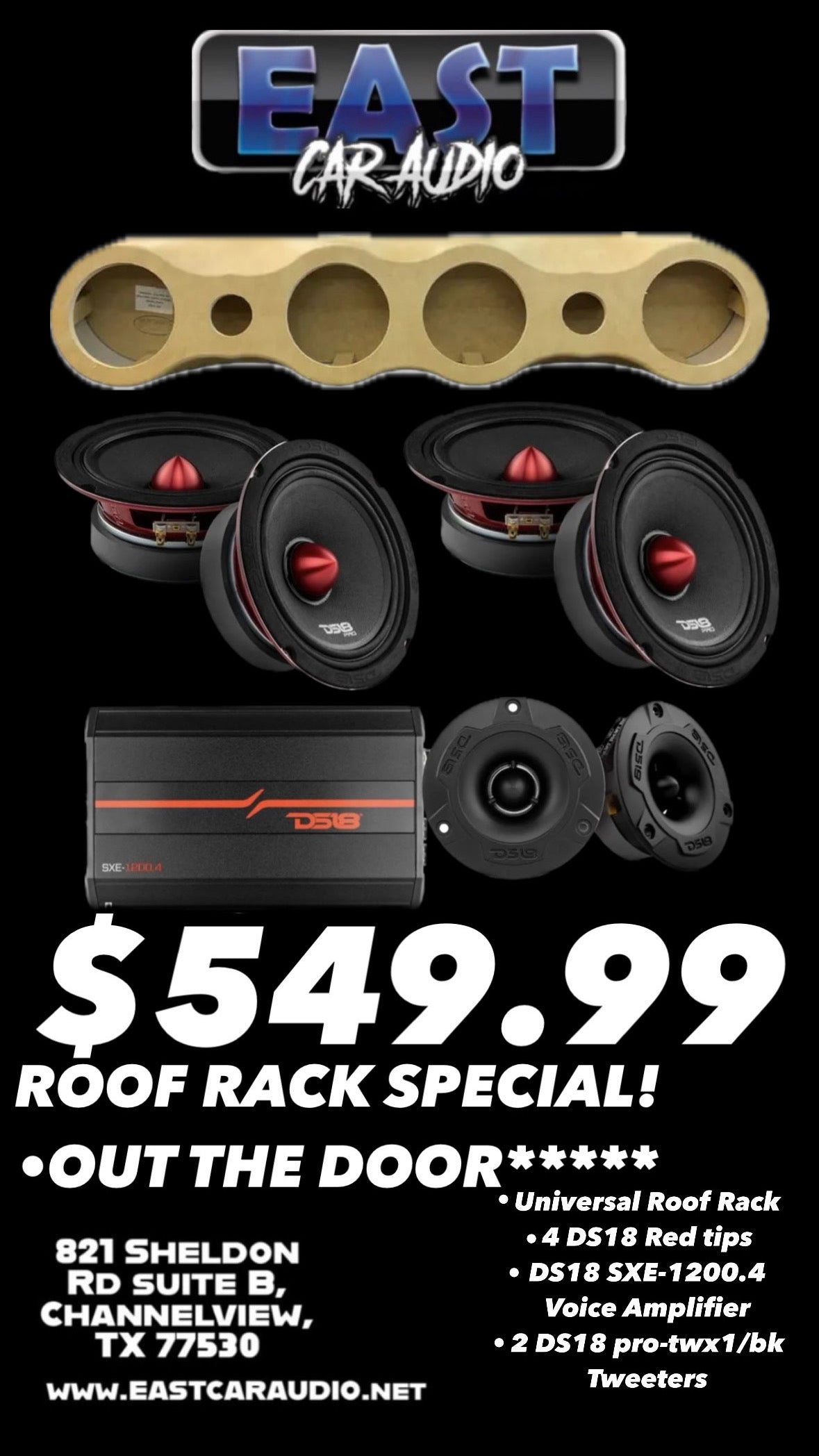ROOF RACK Combo Red, Blue, Gray, Black, Beige Chevy. GMC, Ford or Ram Single Cab, EXT Cab and Crew Cab Truck