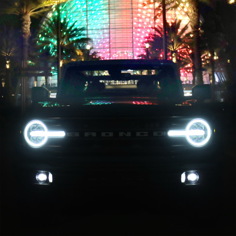 AlphaRex 21-23 Ford Bronco / 22-23 Bronco Raptor NOVA-Series LED Projector Headlights Black