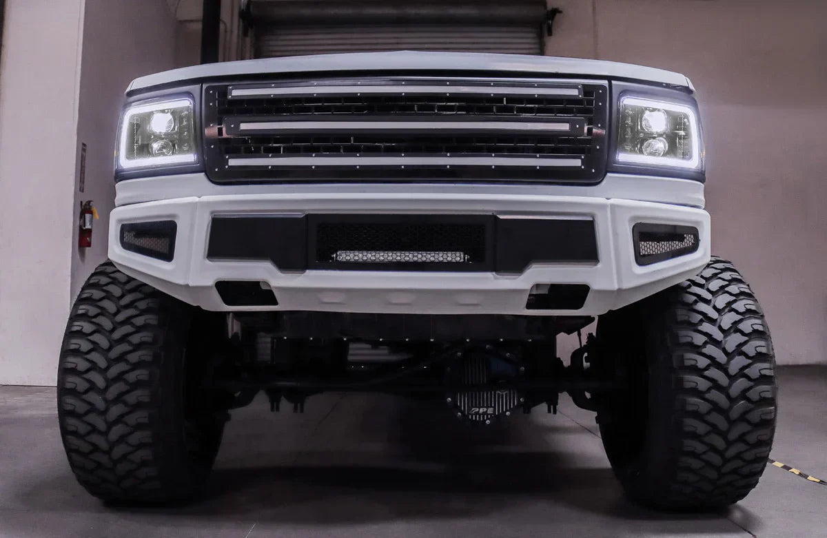AlphaRex 92-96 Ford F-Series/Bronco LUXX-Series LED Projector Headlights Black
