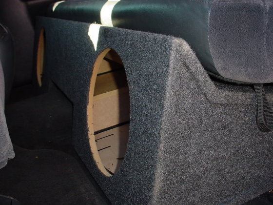 1999-2006 Chevy Extended Cab 2-12'' Front Fire subwoofer box Poly