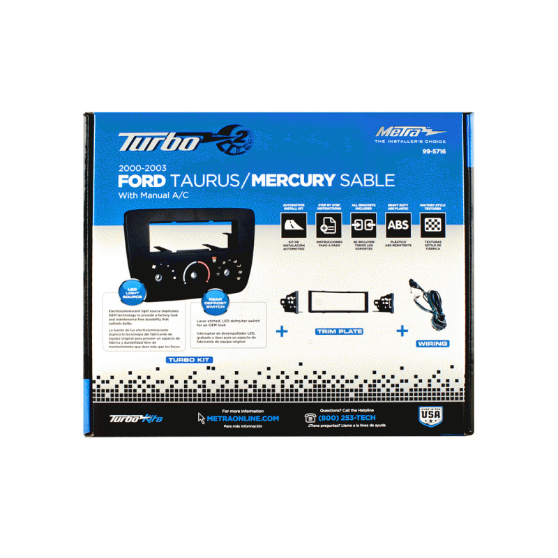 Metra 99-5716 Ford Taurus Mercury Sable 2000-2003 without Electronic Clima