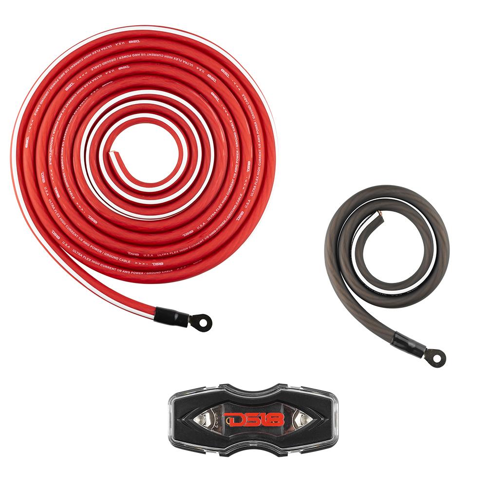 4-GA Amplifier Wiring Installation Kit -Red