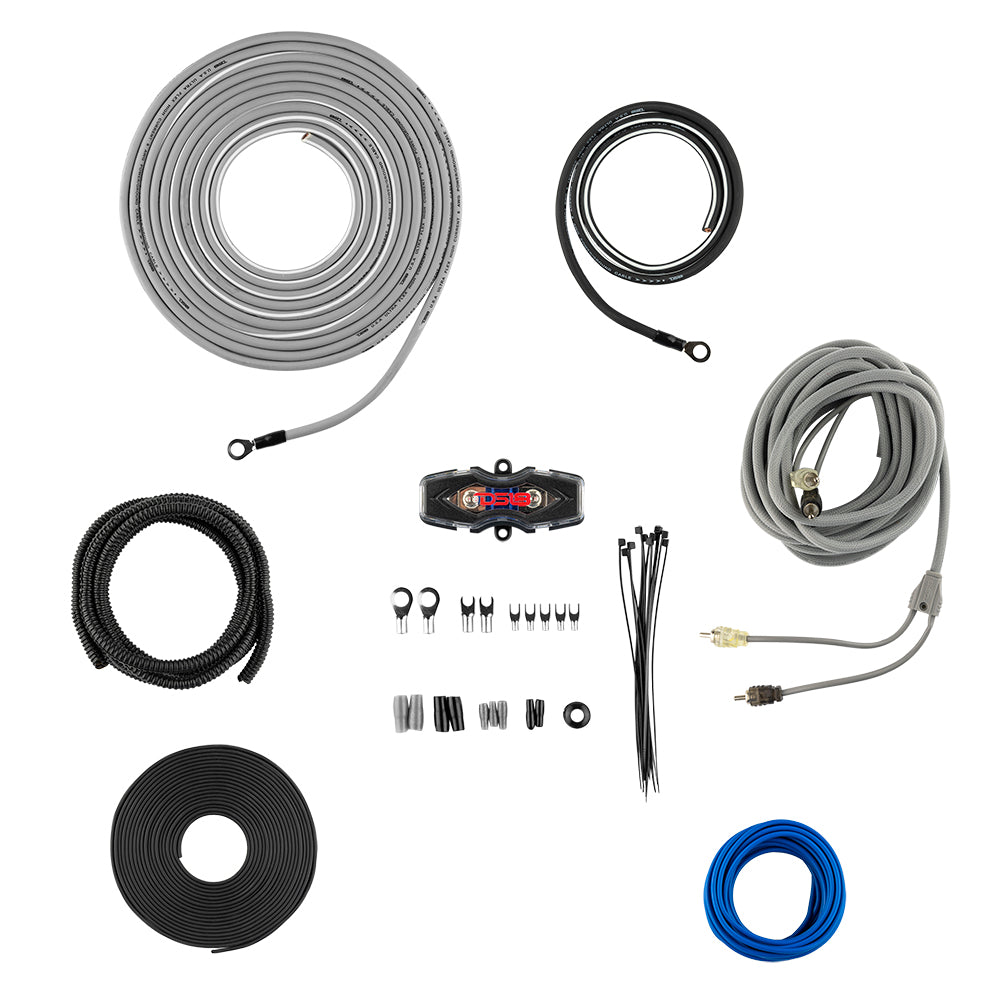 DS18 8-GA Amplifier Installation Kit -Silver