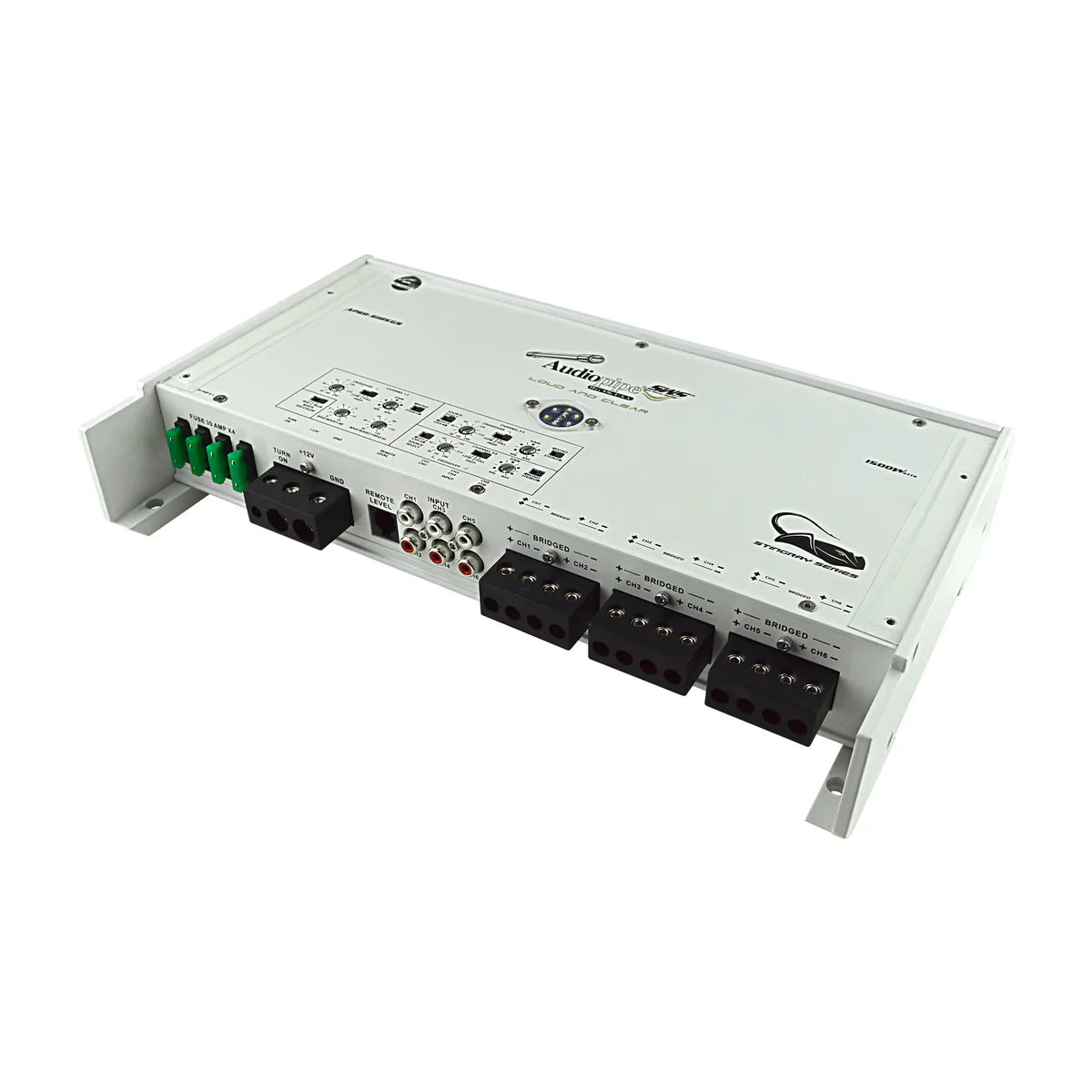 Audiopipe APSR-6185GS-3000W 6-Channel Class D Marine Amplifier