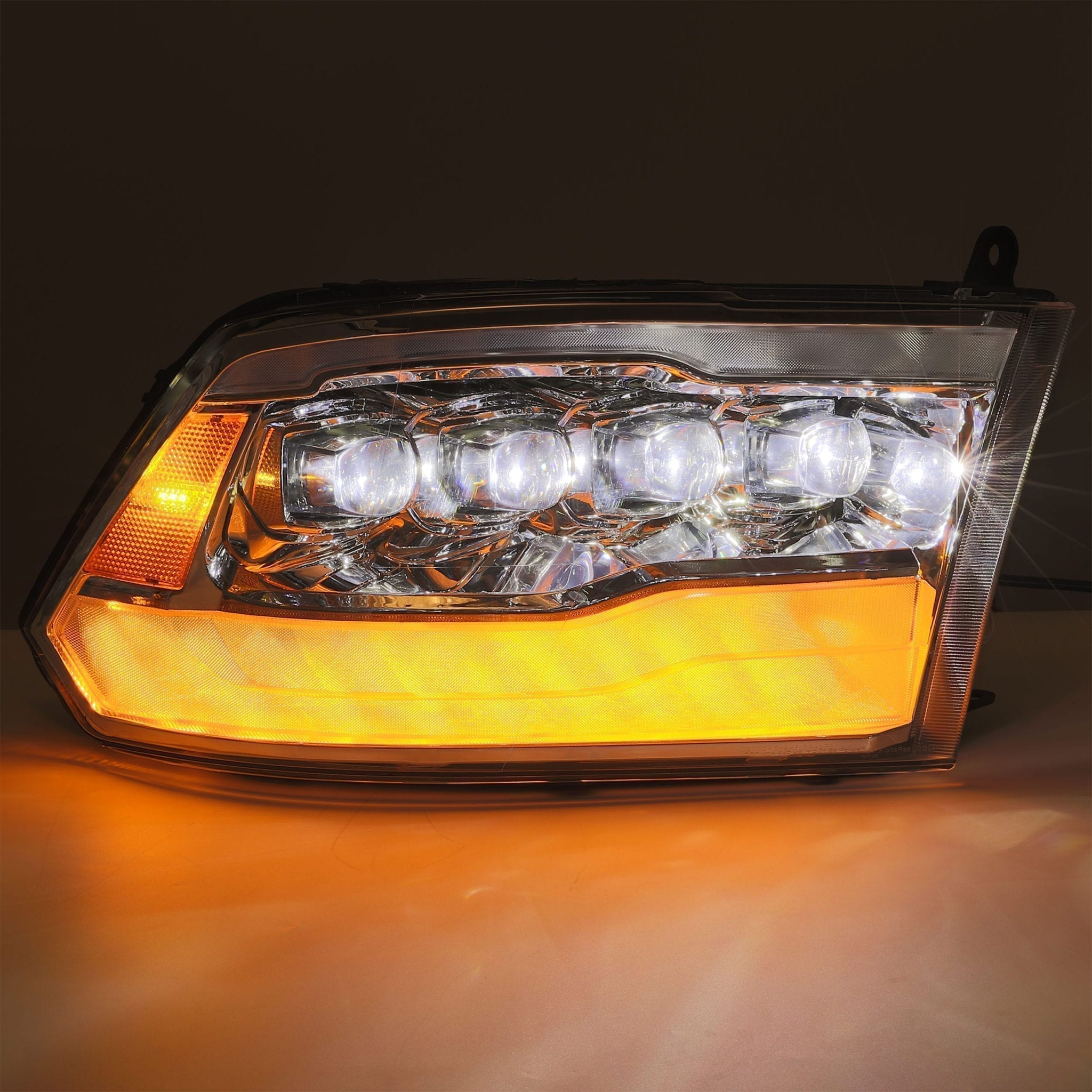 AlphaRex 09-18 Ram Truck NOVA-Series LED Projector Headlights Chrome