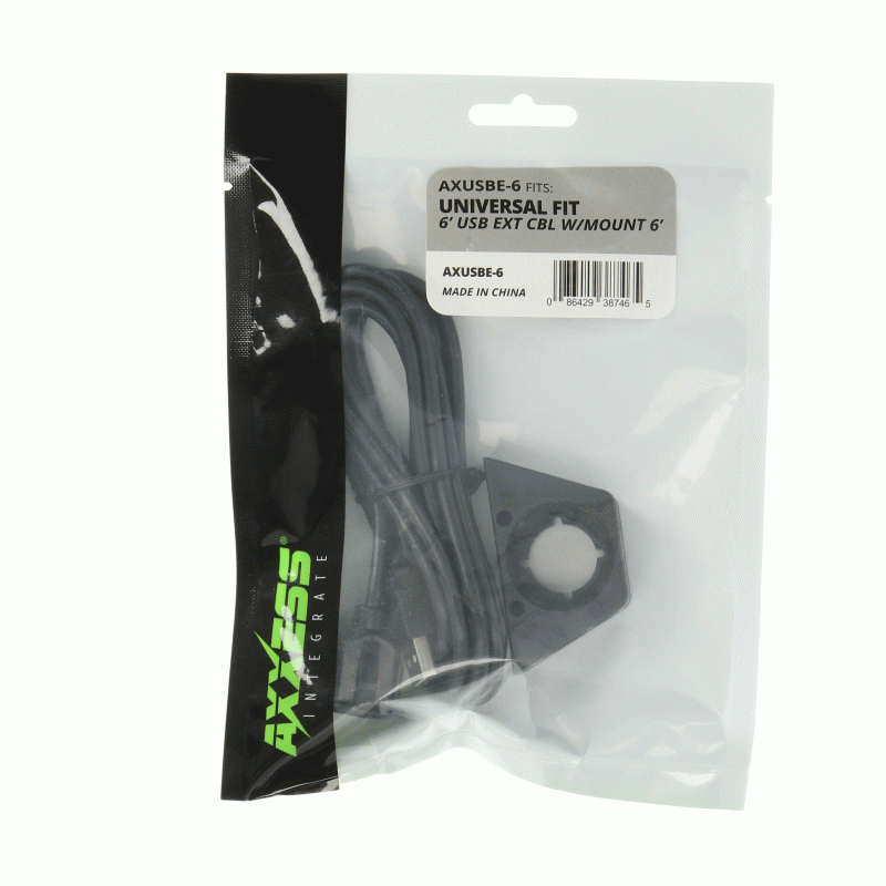 AXUSBE-6 Male USB to Female USB Jack with Mount