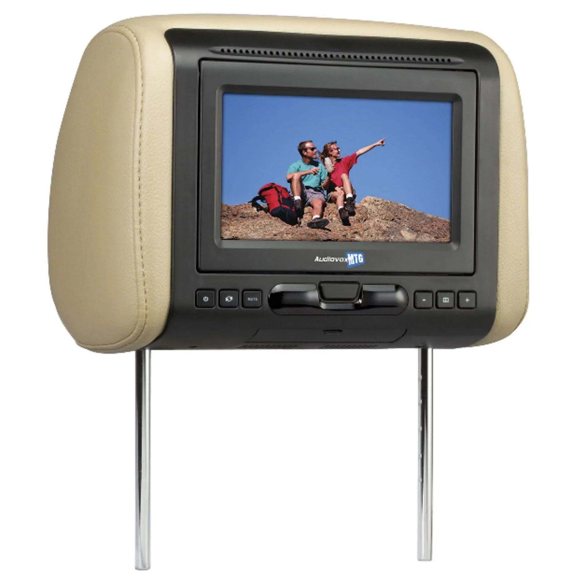 Audiovox MTGHRM1 7” Headrest Monitor system, Shale, Pewter and Black covers included