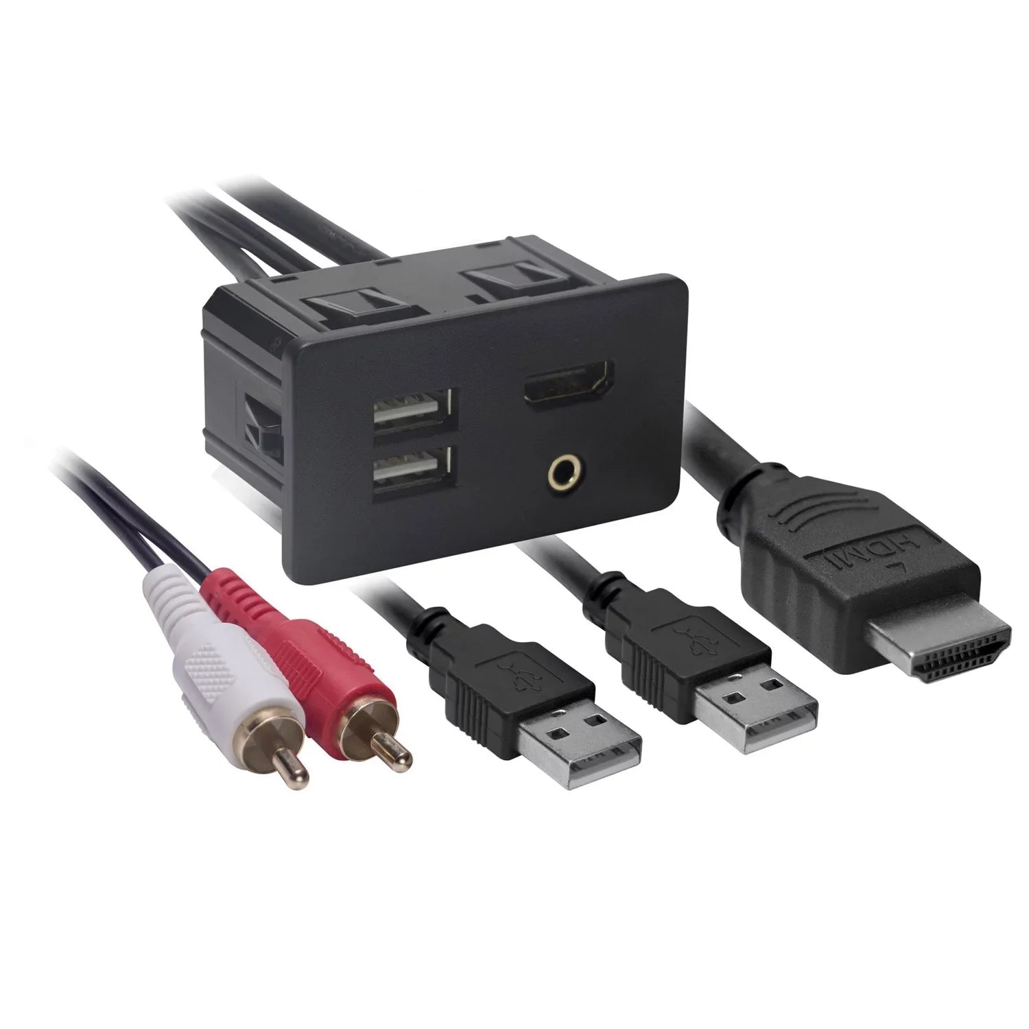 Axxess Integrate AXFD-USB USB/Aux/HDMI Knockout Replacement Panel for Select Ford 2015 through 2016 Vehicles