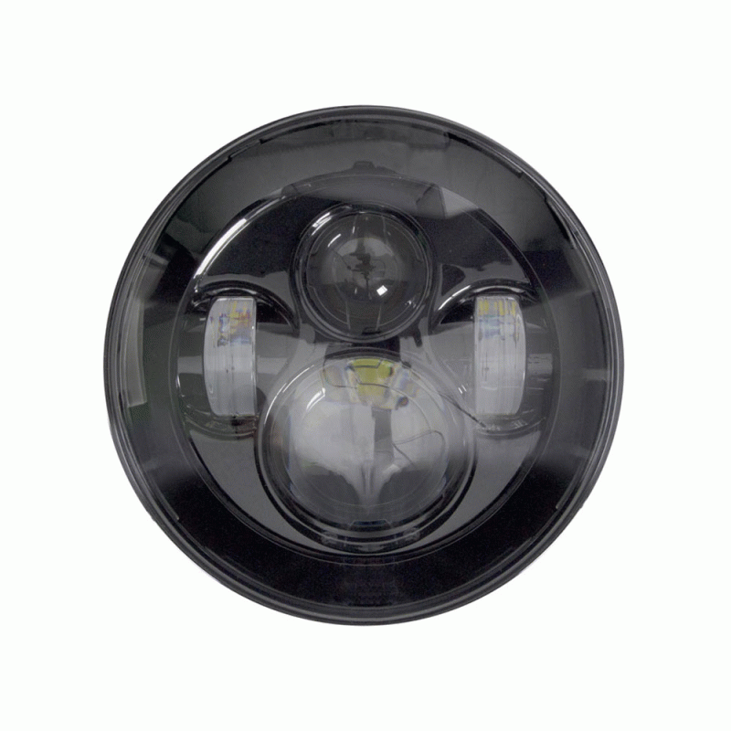 Metra BC-701B Black Round Motorcycle Headlights - 7 Inch