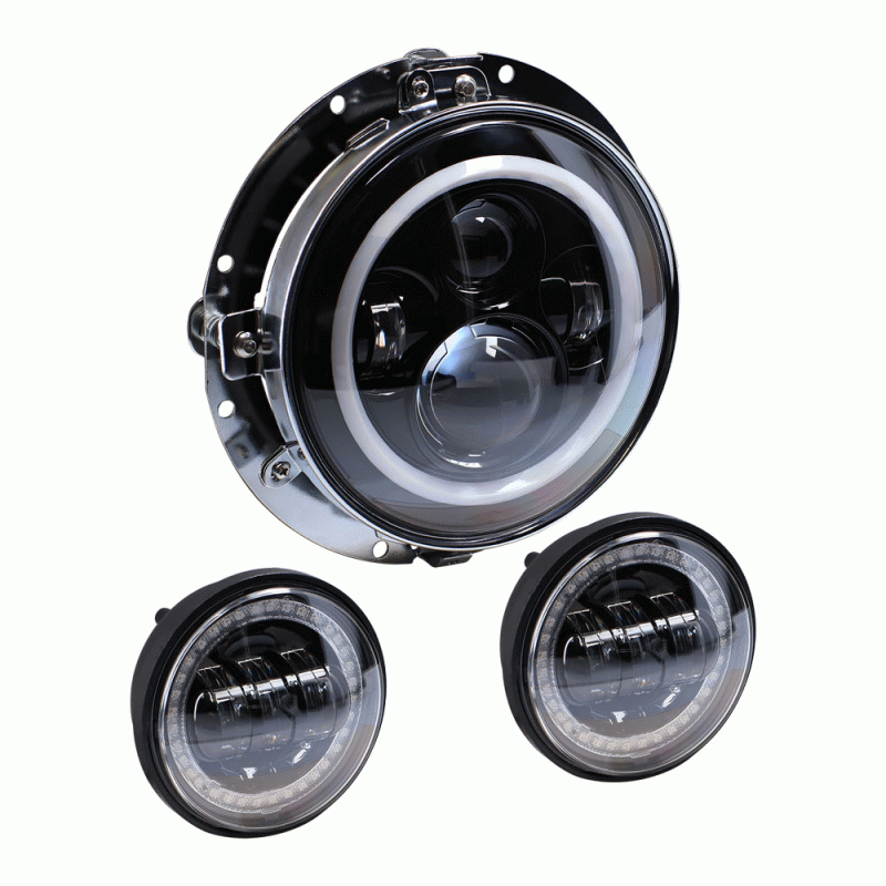 Metra BC-706RGBKT Round Motorcycle Headlight - 7 Inch/4.5 Inch