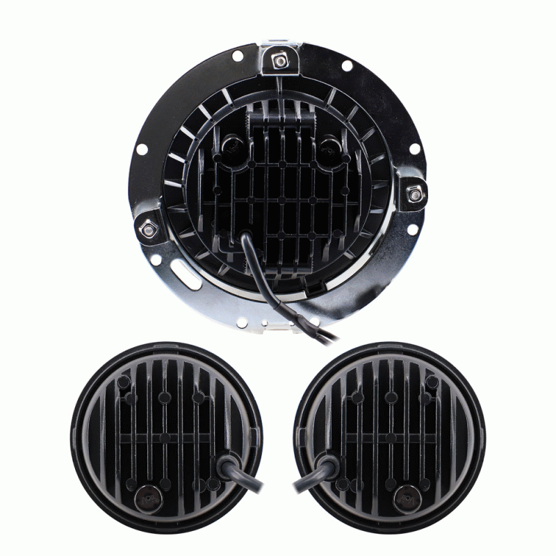 Metra BC-706RGBKT Round Motorcycle Headlight - 7 Inch/4.5 Inch