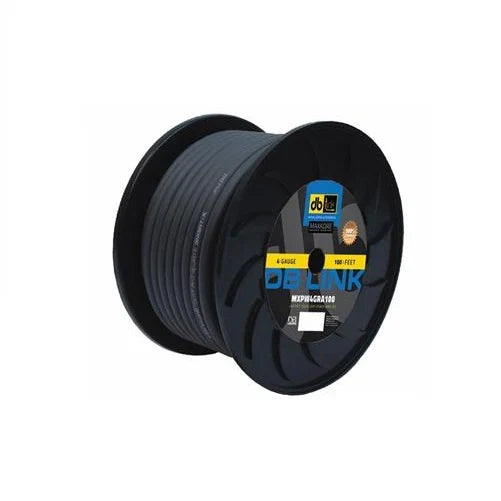 MXPW4GRA100 : 4 Gauge Maxkore Premium 100% Copper Gray Soft Touch Power Wire Roll