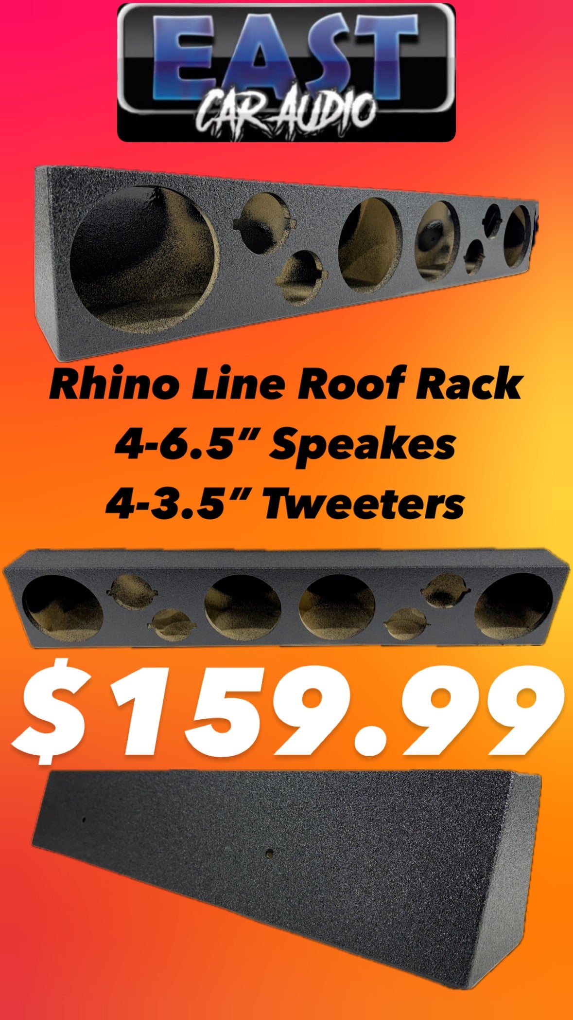 Rhino lined roof rack for indoor out door car or truck. Be heard a block away Chevy. GMC, Ford or Ram Single Cab, EXT Cab & Crew Cab Truck