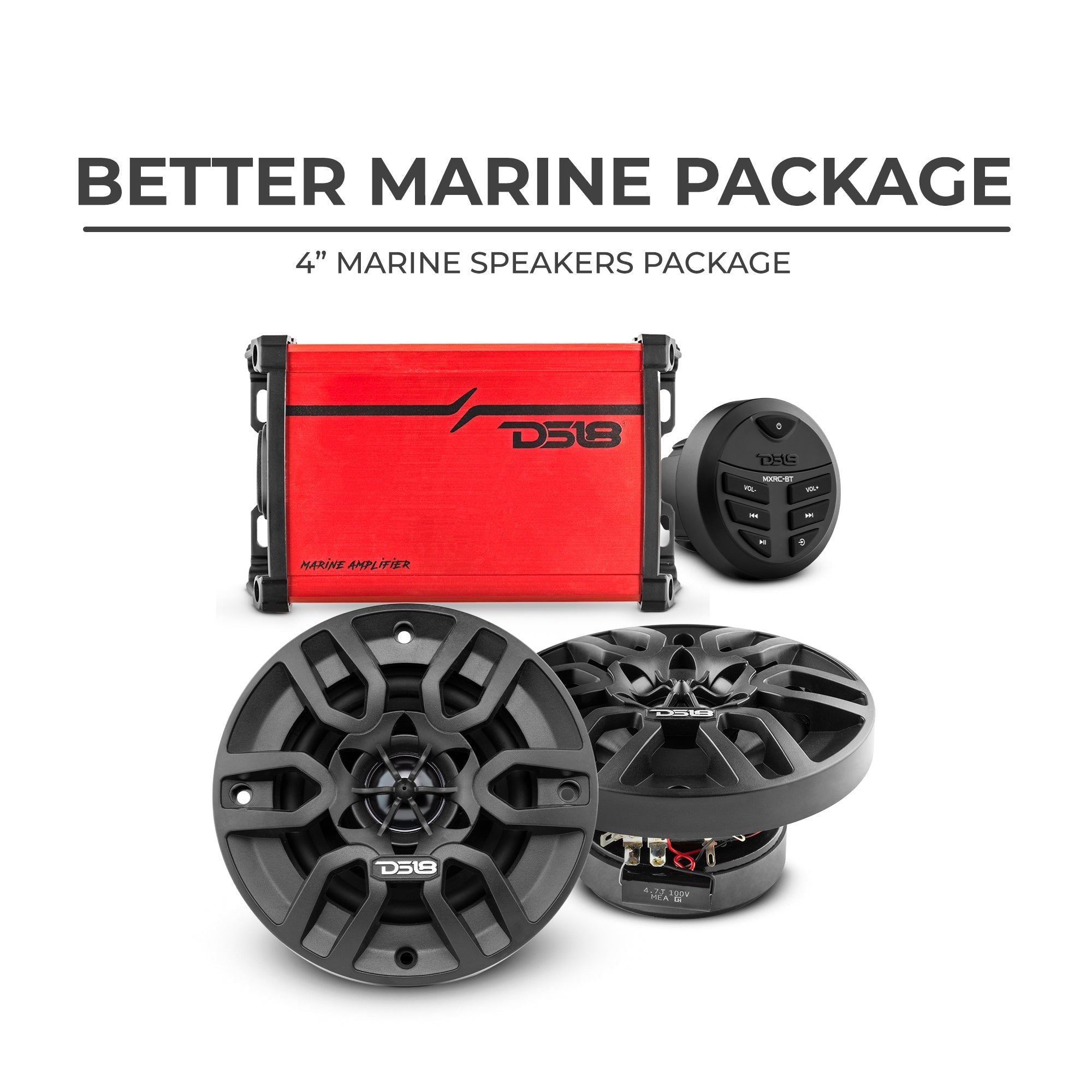 DS18 Better Marine Audio Package - 2 X 4
