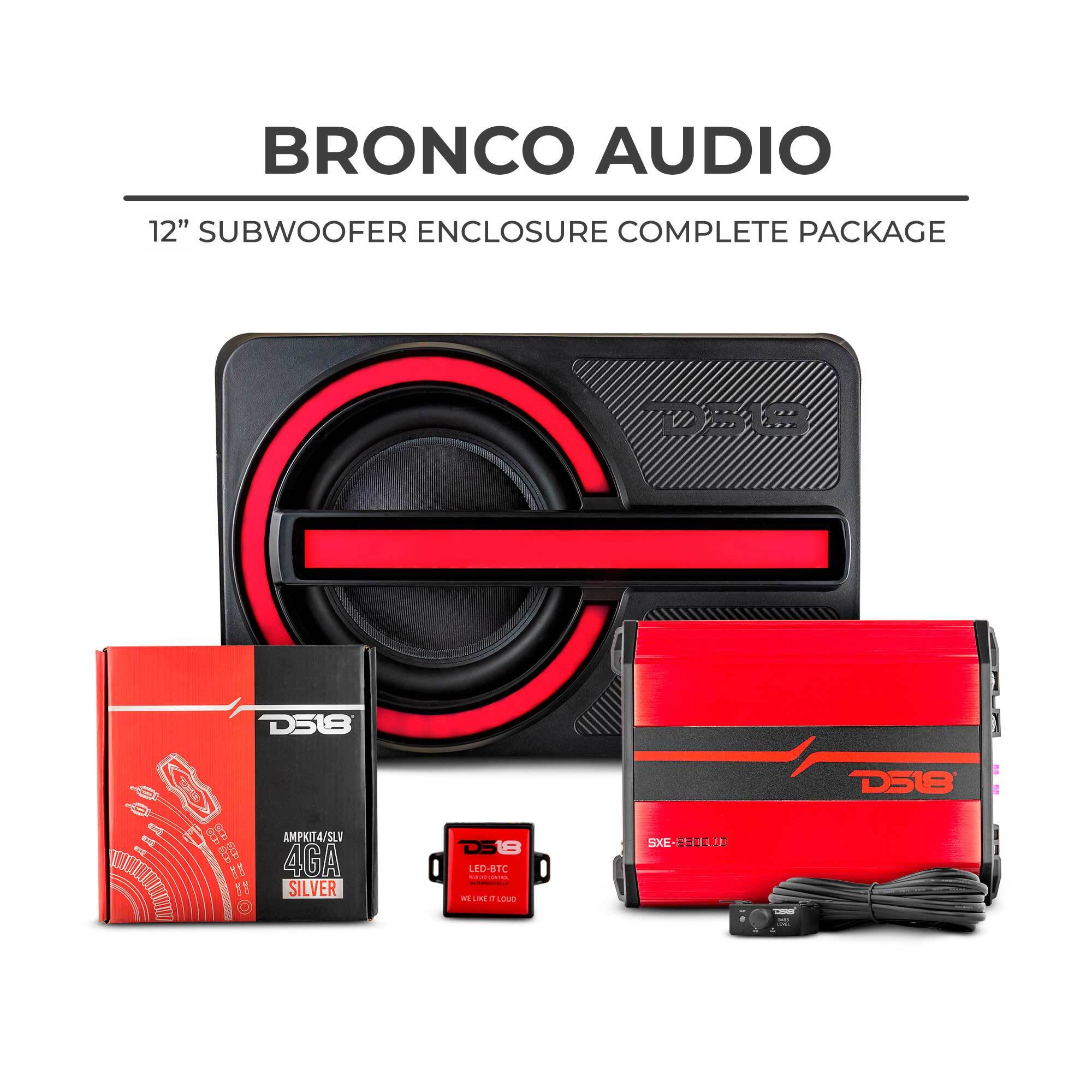 DS18 Ford Bronco 6th Gen BRO-BASS Package 12” Subwoofer Enclosure Complete Package