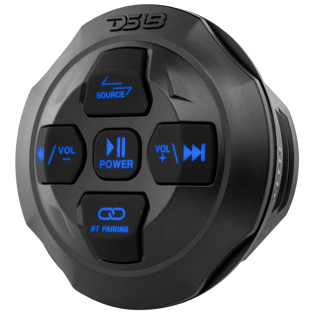 Marine And Powersports Waterproof Bluetooth Audio Receiver With Controls and Microphone