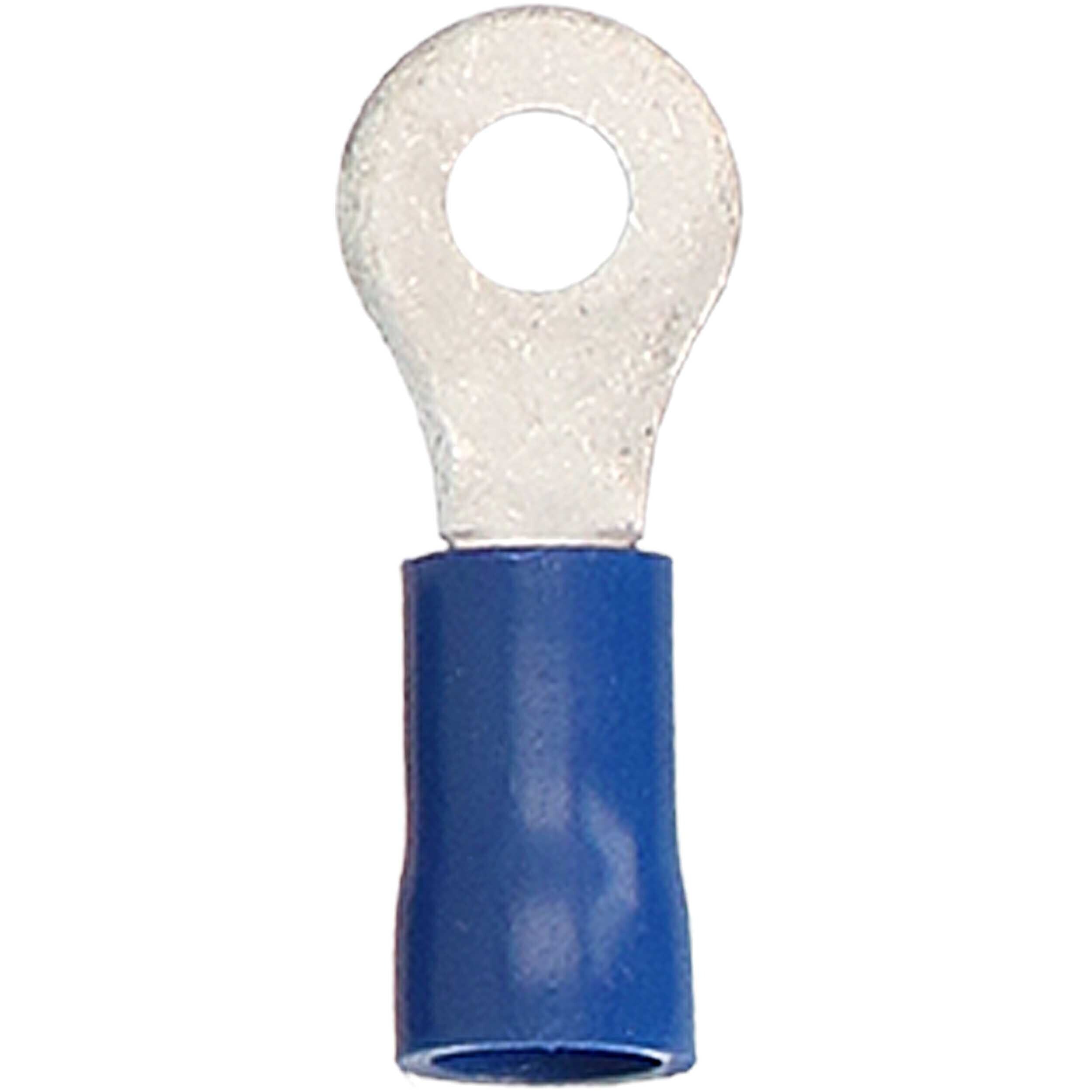 Install bay BVRT10 Blue Vinyl Ring Terminal 16-14 Gauge #10 - Package of 100