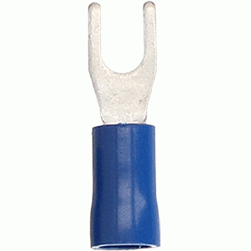 BVST8 Blue Vinyl Spade Terminal 16-14 Gauge #8