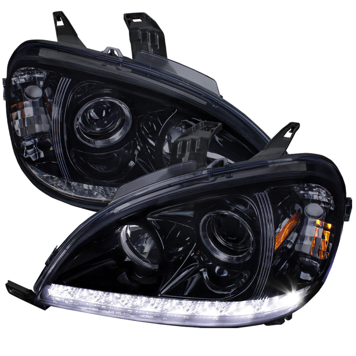 Spec-D 02-05 Mercedes ML W163 Projector Headlights Black/Smoked