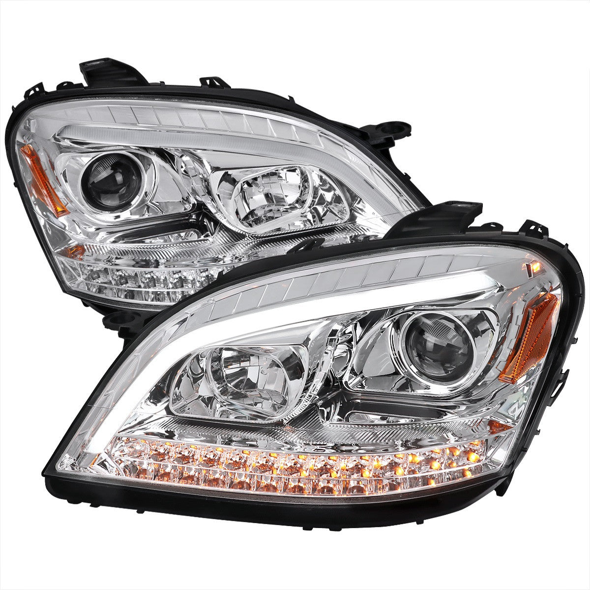 Spec-D 06-08 Mercedes W164 SEQ LED Headlights Chrome