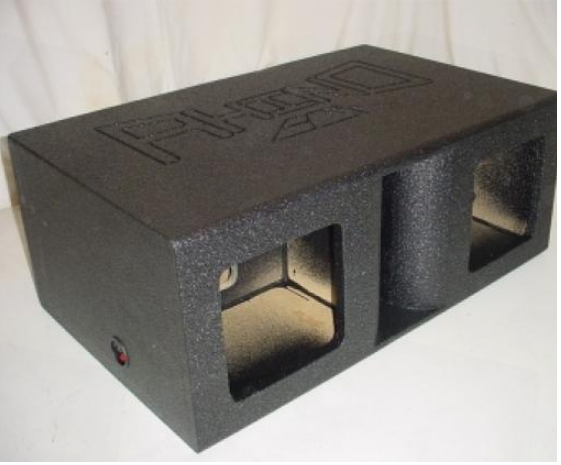 Horn Ported 2-12'' Square Hole Super Bass Pro-Poly Sub Box