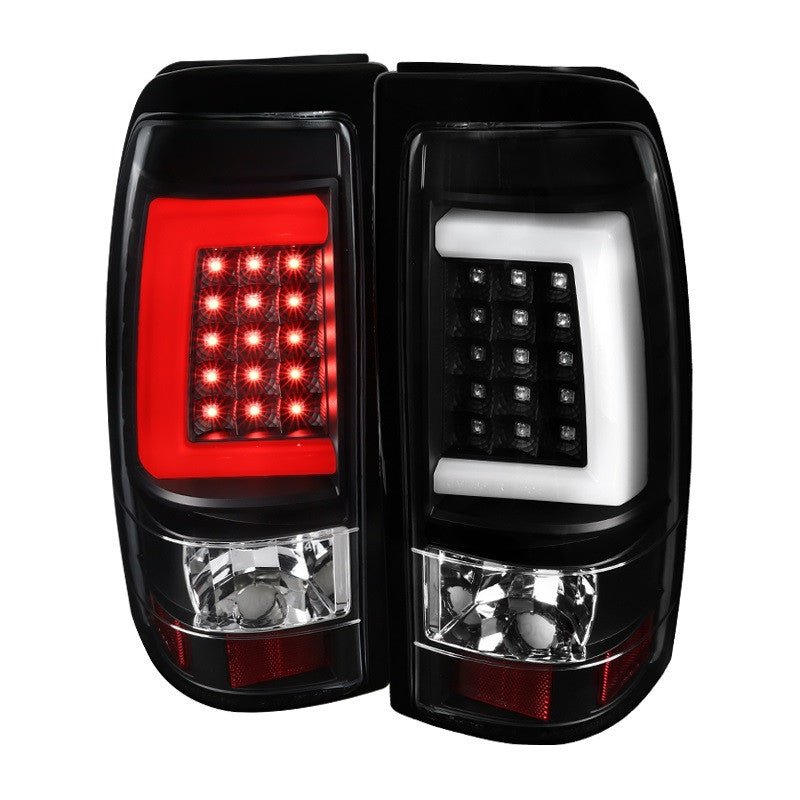 Spec-D 03-07 Silverado GMC Sierra G2 LED Tail Lights Black/Clear