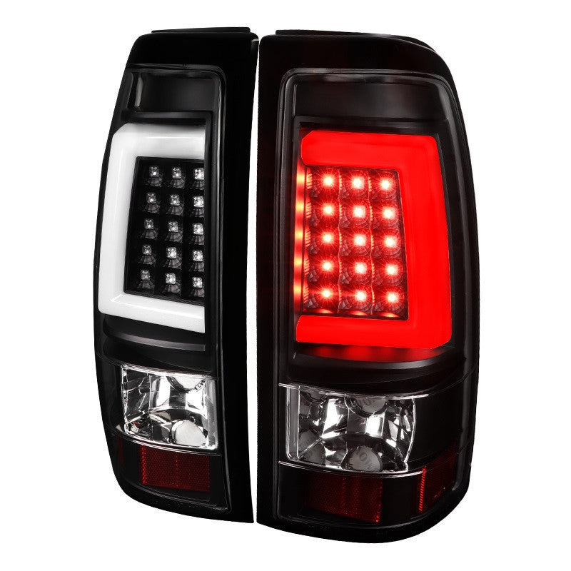 Spec-D 99-02 Silverado 99-06 GMC Sierra Tail Lights G2 LED Black/Clear