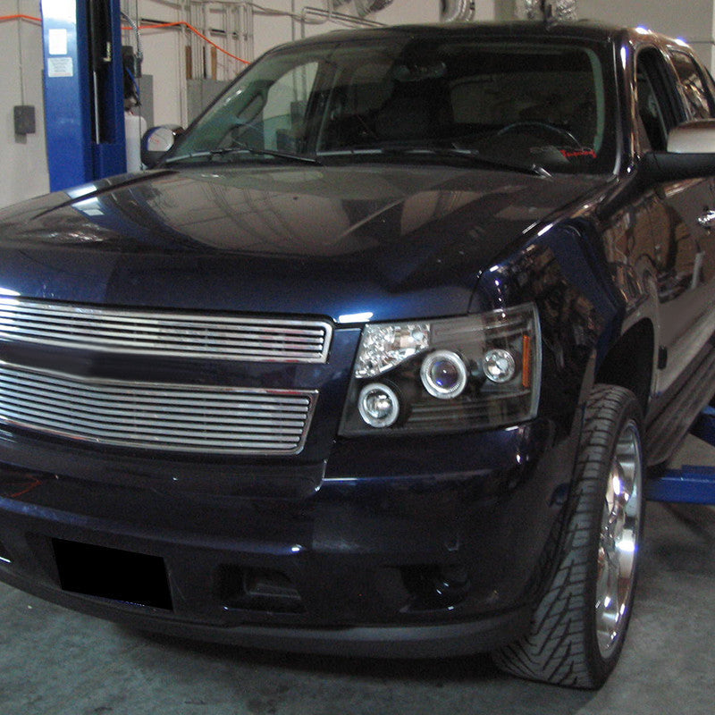 Spec-D 07-13 Chevy Avalanche Halo Projector Headlights Black