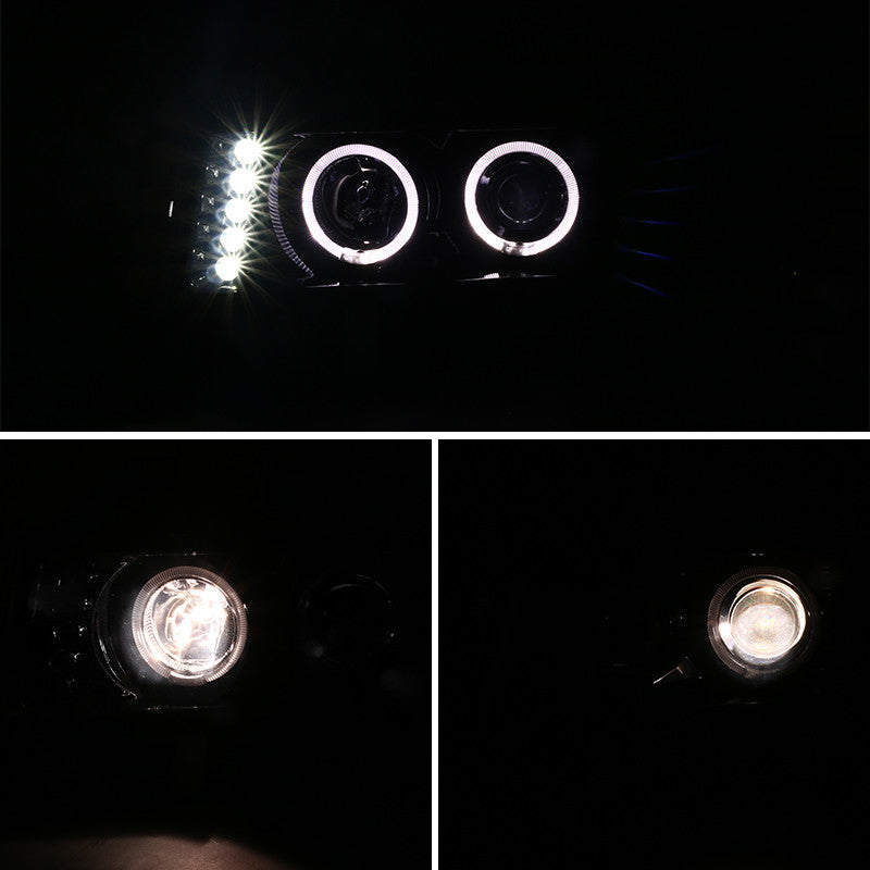 Spec-D 04-12 Chevy Colorado Halo Projector Headlights Black/Smoked