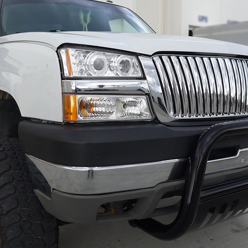 Spec-D 02-06 Avalanche 03-07 Silverado Halo Headlights Chrome