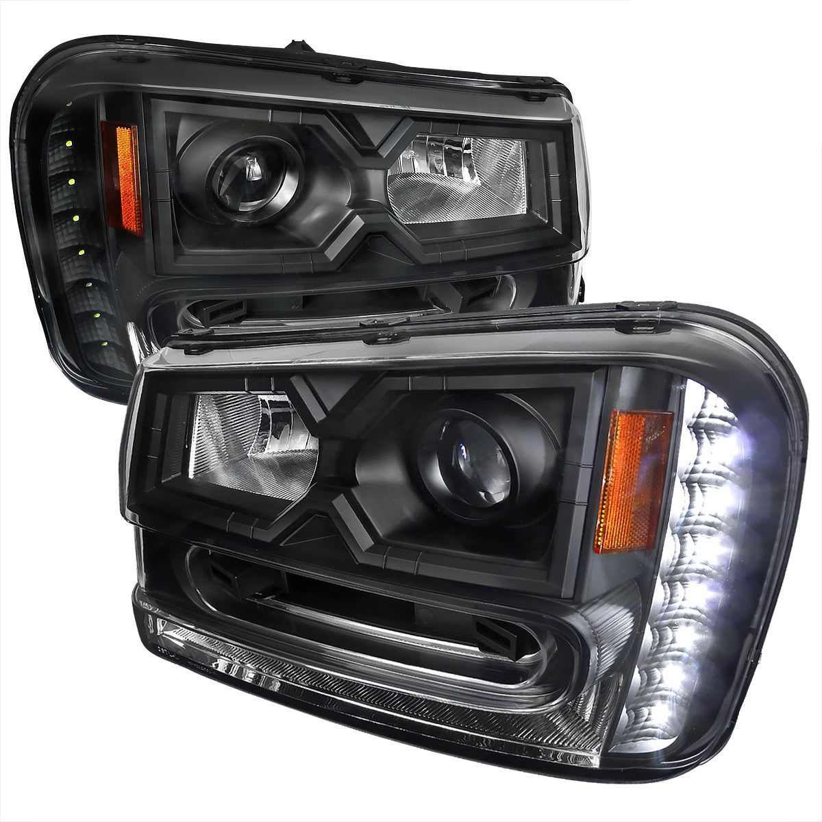 Spec-D 02-09 Chevy Trailblazer Headlights Projector V2 Black