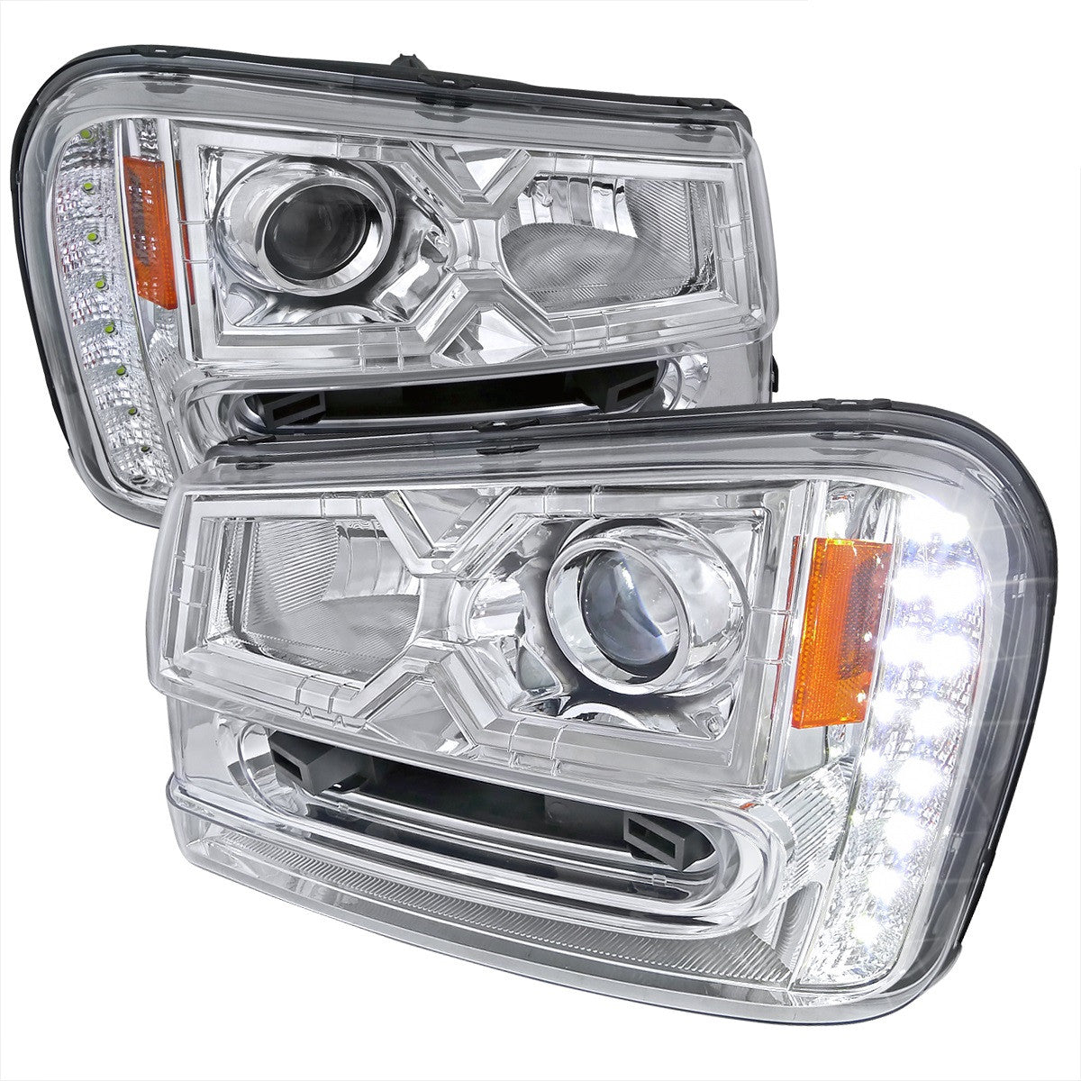 Spec-D 02-09 Chevy Trailblazer Projector Headlights Chrome