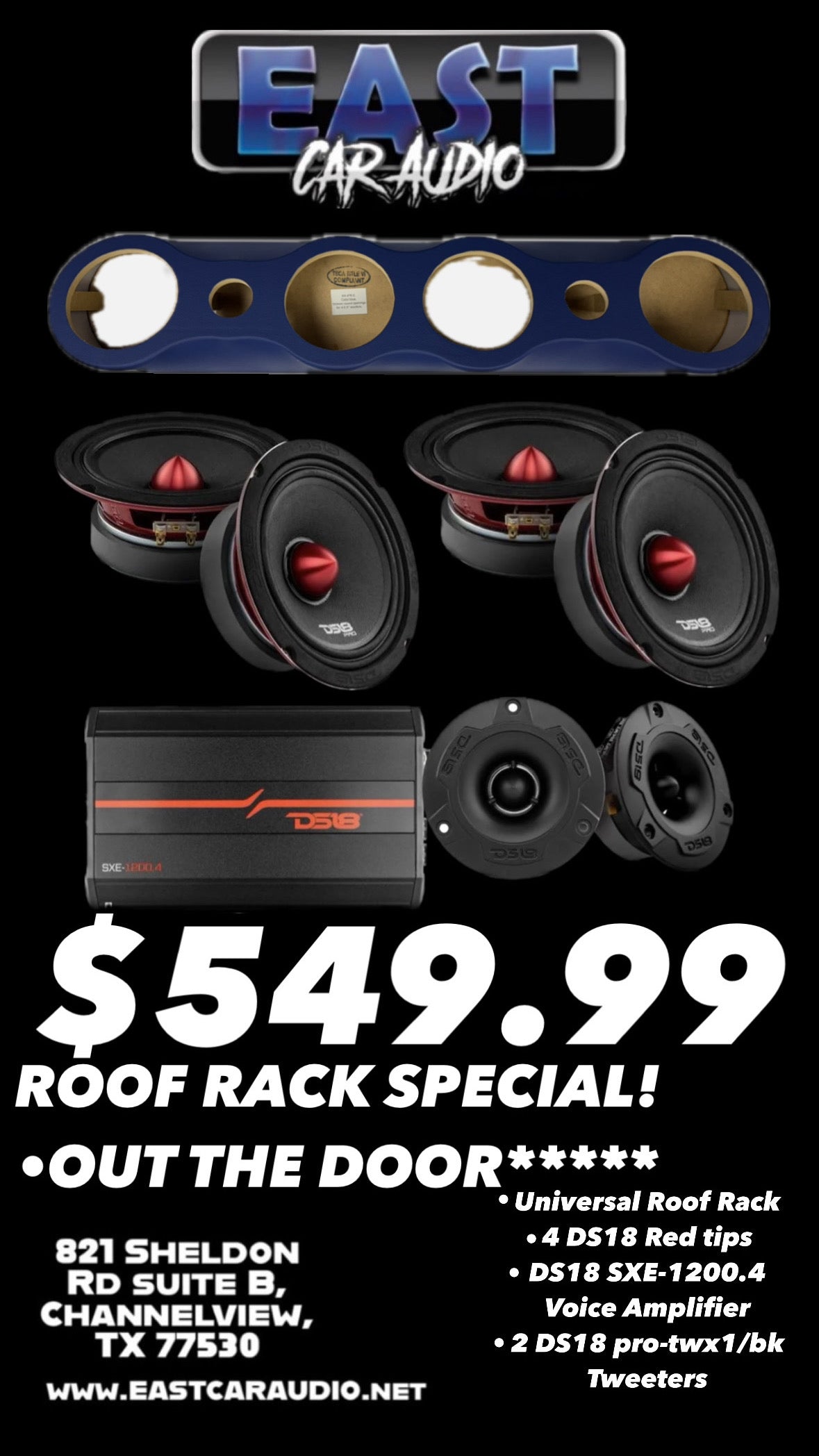 ROOF RACK Combo Red, Blue, Gray, Black, Beige Chevy. GMC, Ford or Ram Single Cab, EXT Cab and Crew Cab Truck