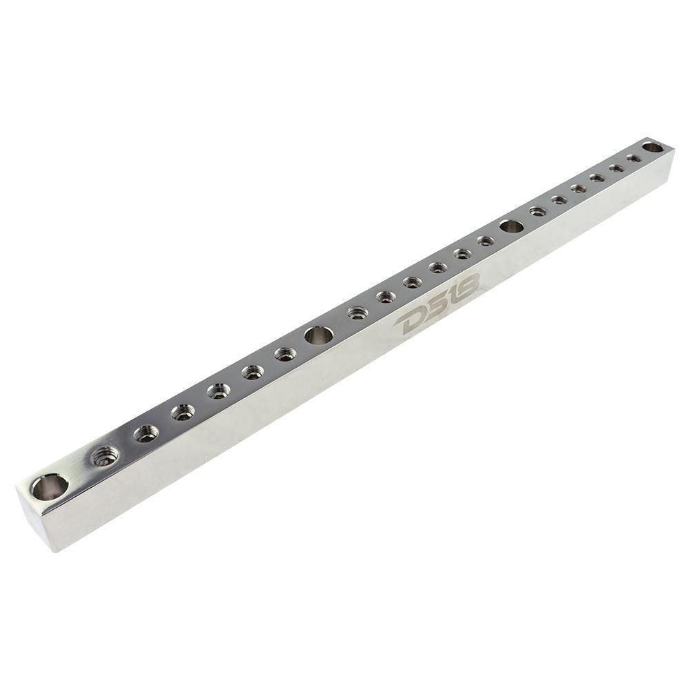 DS18 Chrome Plated Distribution Bar Block 3x 1/0-GA and 15 x 2/0-GA Direct Bolt Down Type 19