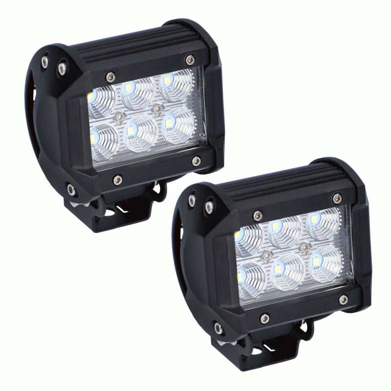 Cube LED Lights - 4 Inch Pair - 6 LED - DL-CL1