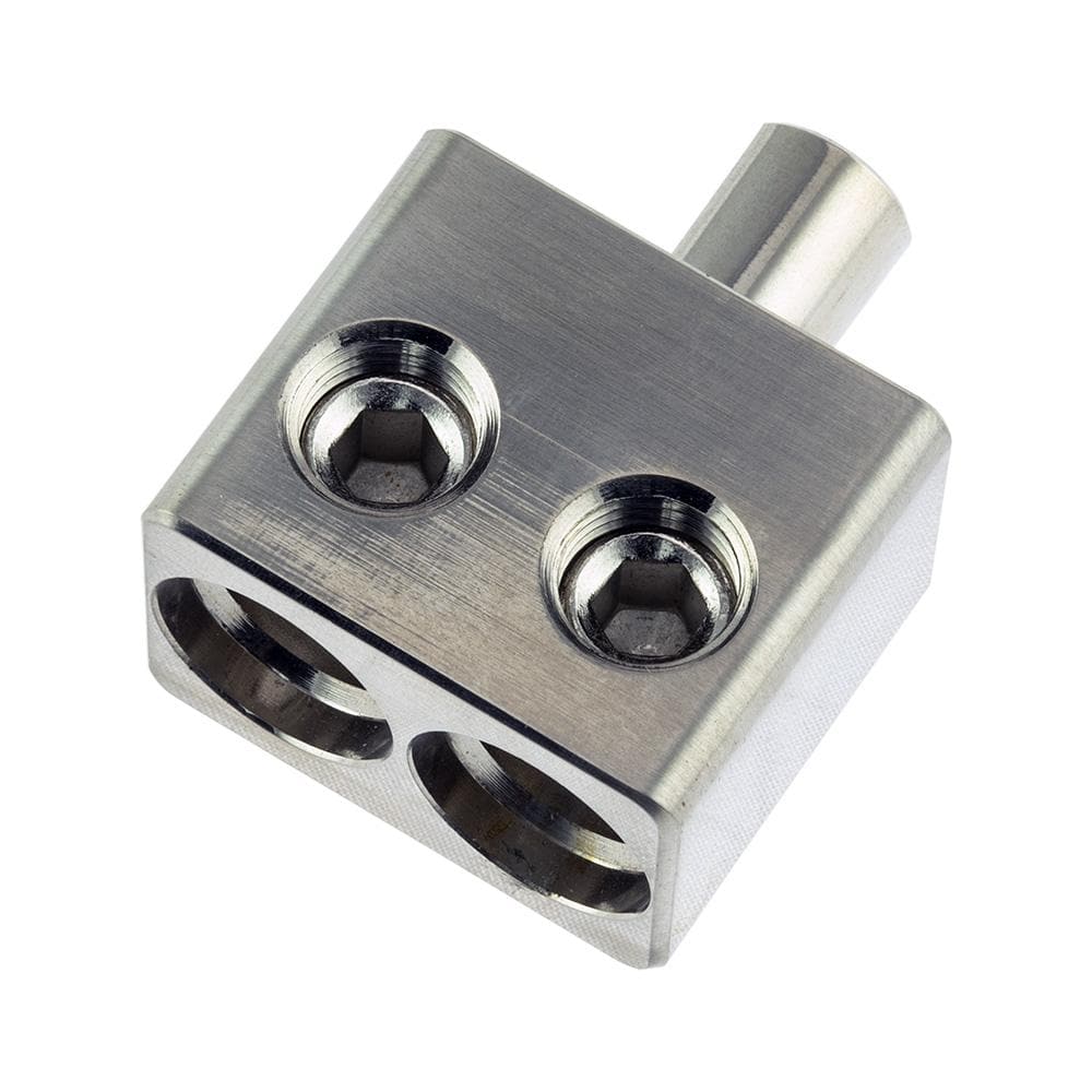 DS18 Dual 1/0-GA to 1/0-GA Amp Input Reducers with Offset Stub