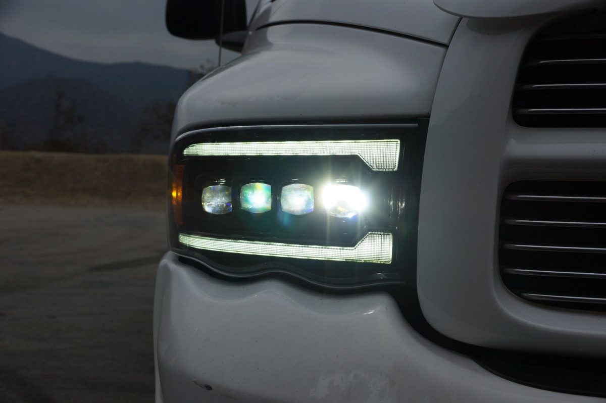 AlphaRex 02-05 Dodge Ram NOVA-Series LED Projector Headlights Black