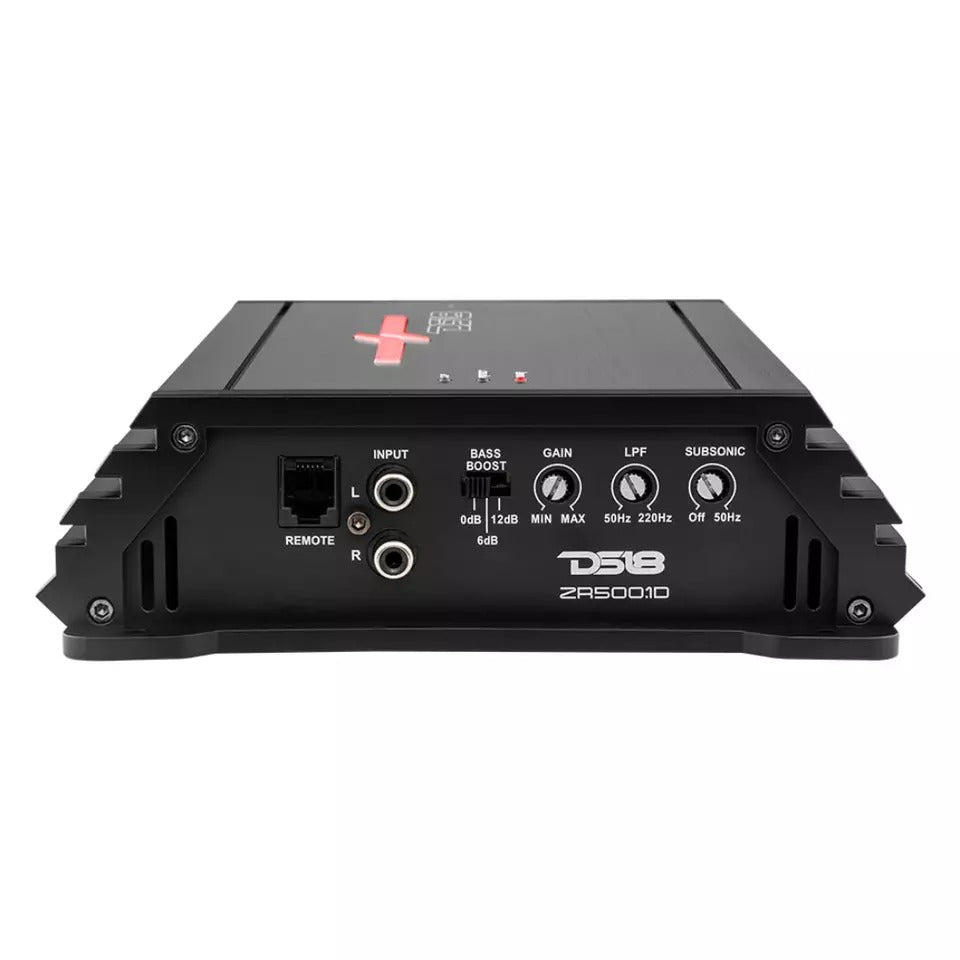 DS18 ZR500.1D 1-CH Monoblock 1500W Peak 1-4 Ohm Stable Class-D Car Amplifier