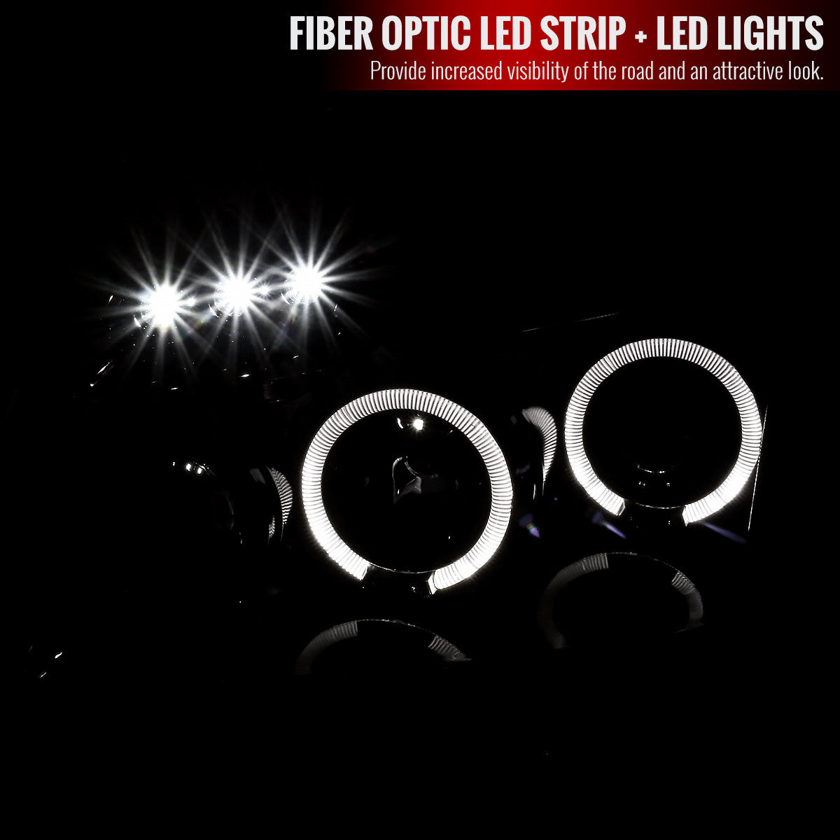 Spec-D 05-07 Dodge Magnum Headlights Dual Halo Projector Jet Black