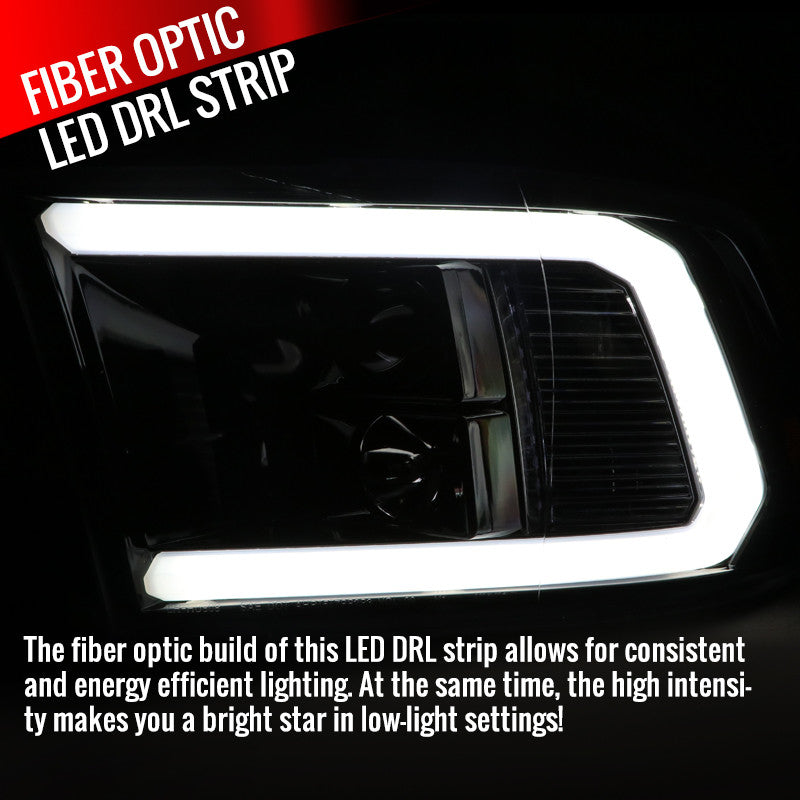 Spec-D 19-24 Dodge Ram 1500 Classic Projector Headlights Black/Clear