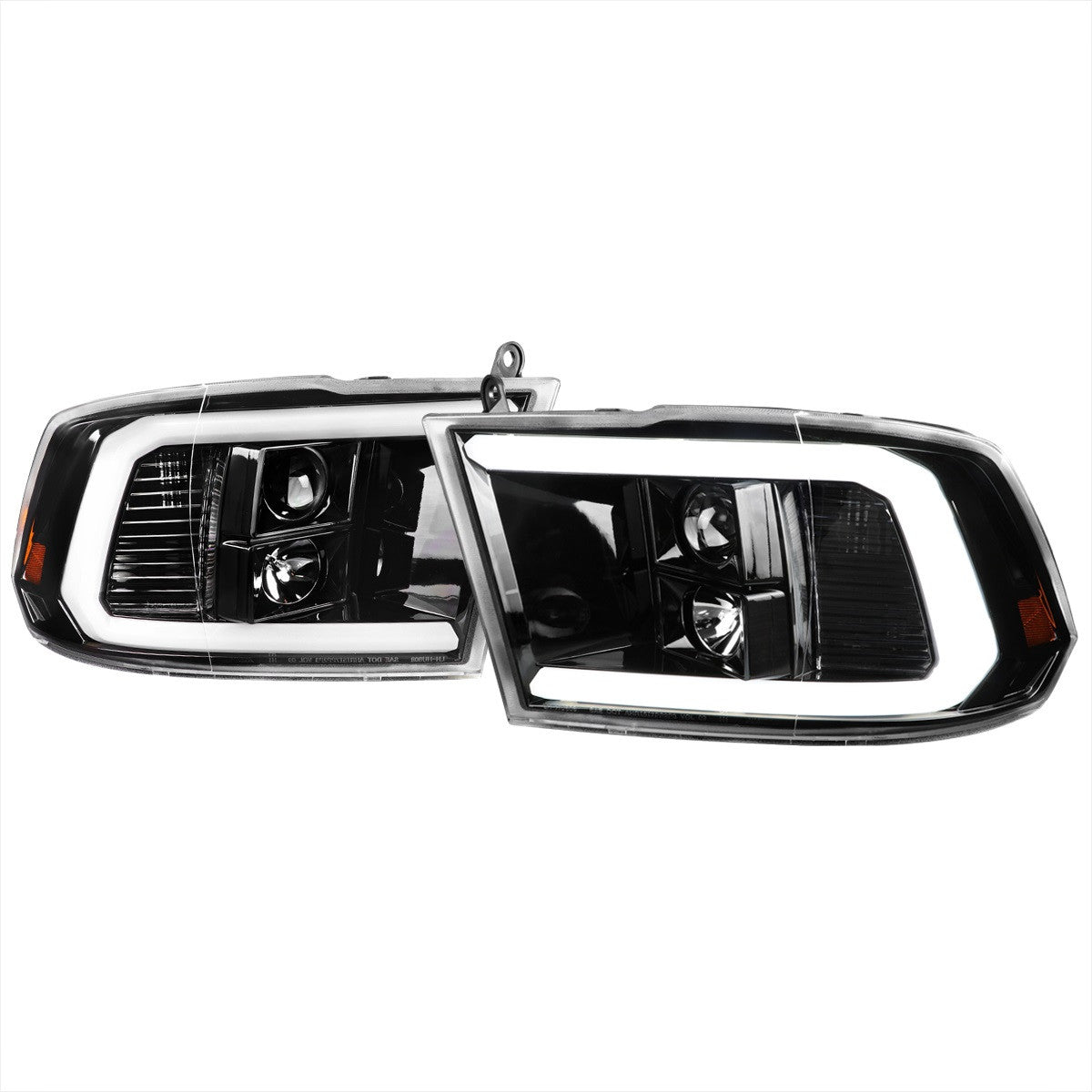 Spec-D 19-24 Dodge Ram 1500 Classic Projector Headlights Black/Clear
