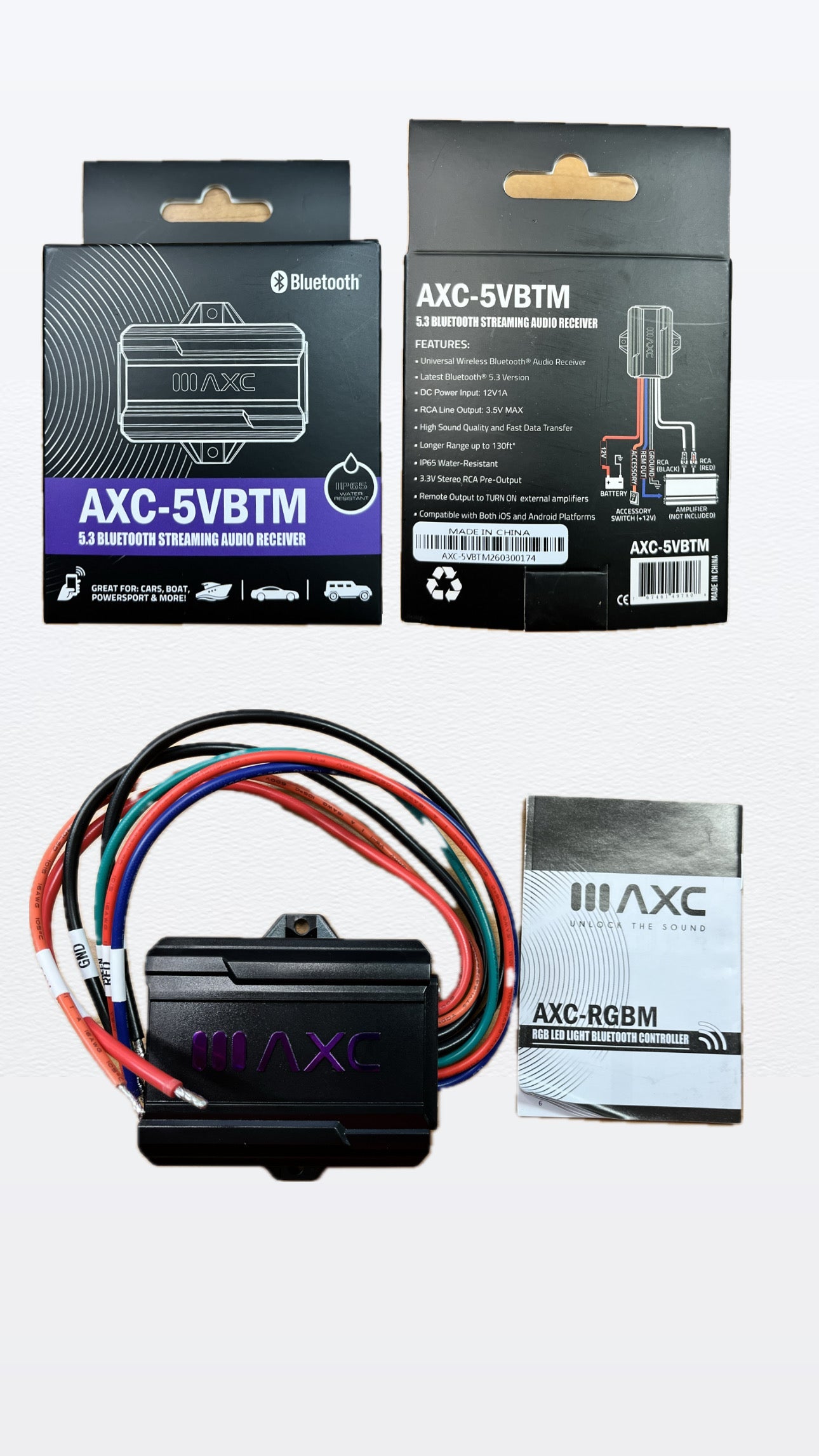 Audio Xtreame code AXC-5VBTM Streaming Audio Receiver (Works with android and iPhone)