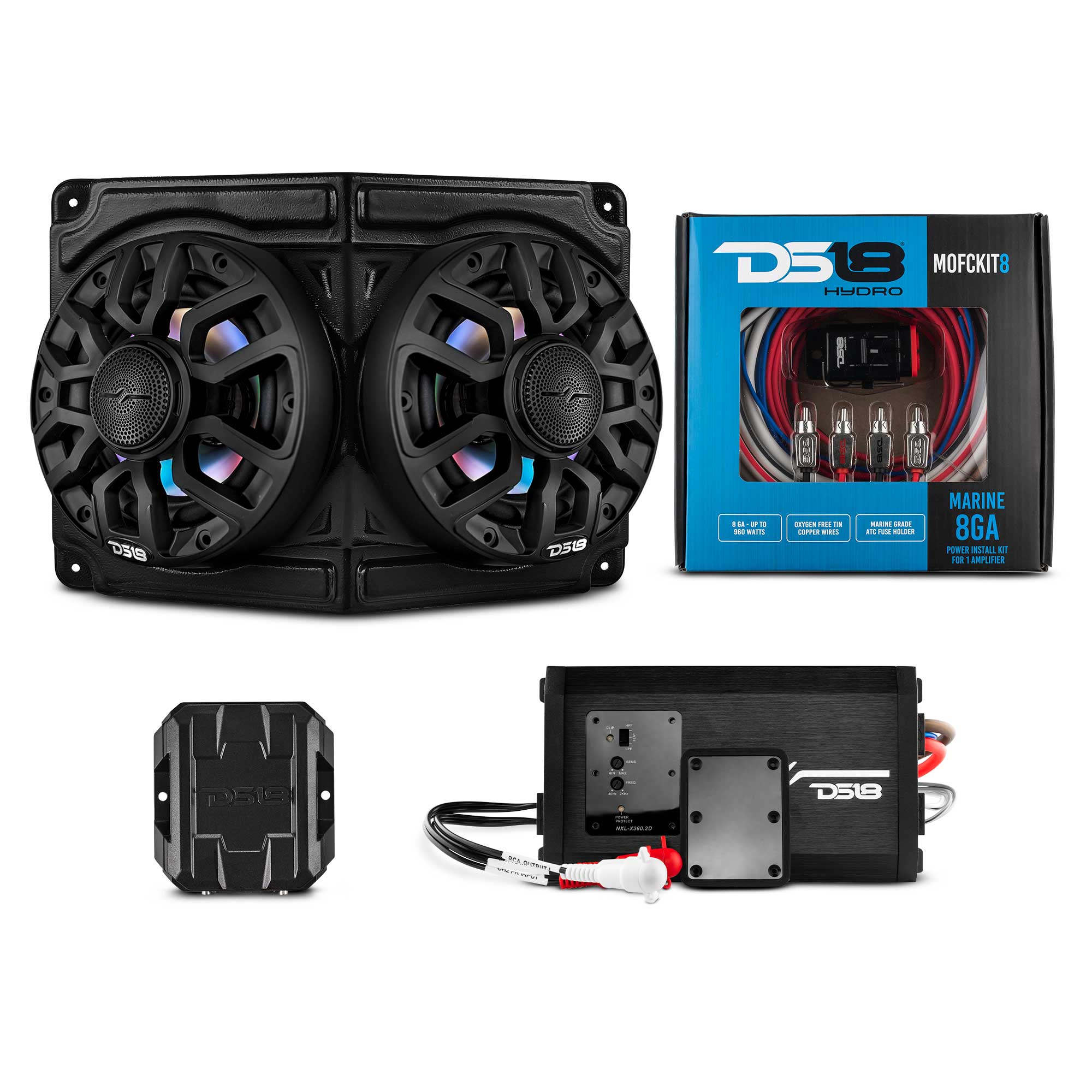 Polaris RZR / RZR PRO Overhead Enclosure With Amplifier and Installation Kit - Loaded with 2x 6.5